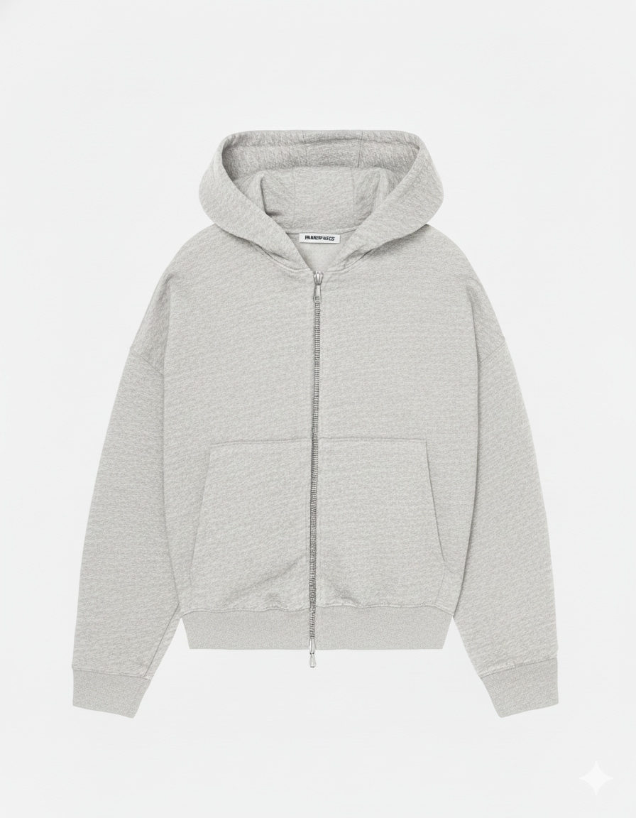 BOXY ZIP UP HOODIE